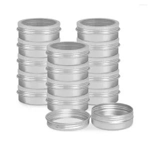 Jewelry Pouches 15Pcs Metal Screw Tops Round Leakproof Beads Boxes Small Containers Cans With Clear Window Home Travel