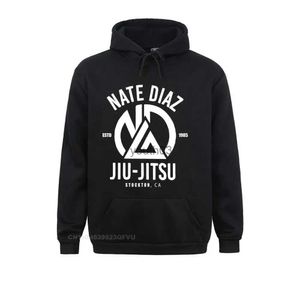 Herrtröjor tröjor nya ankomst män pullover hoodie nate diaz mma nate sport stockton bröder kämpe boxing hoodies bästa camisas hombre kläder yq231111