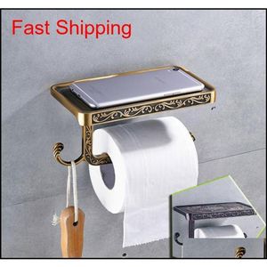 Antique Brass Bathroom Roll Paper Tissue Holder Wall Mount Kitchen Hold qylYzG packing20102994