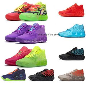 MB.01SHOESOG Basketbol Ayakkabıları 2023 En Yeni Erkek Lamelo Top MB 01 Basketbol Ayakkabıları Kraliçe Beyaz Gümüş Siyah Kırmızı Blast Yeşil Galaxy Mor Mavi Gri