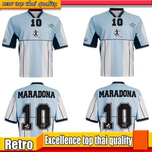 2001 Diego Armando Maradona Retro Soccer Maglie omaggio Camiseta Argentina Partido Homenaje Diego Maradona Classic Classic Shirt Maillots de Football