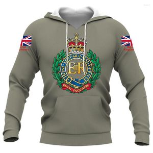 Męskie koszule T Summer EST Outdoor UK Shirt 3D Printed Flag Hoodie