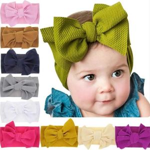 Baby Mädchen große Schleife Kreuz Stirnbänder Kinder Haarspangen Bögen elastische Kopfbedeckung Kopfschmuck Haarband Headwrap Turban Knoten Kinder Haarschmuck 435Q