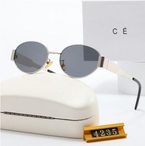 Óculos de sol de designer de moda de luxo para mulheres homens óculos mesmos óculos de sol que Lisa Triomphe praia rua foto pequenos sunnies metal moldura completa sem caixa sonnenbrille