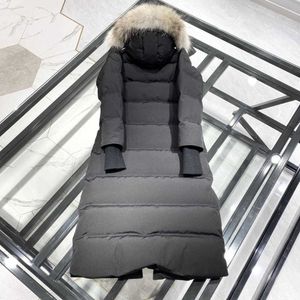 Designer Womens Down Parkas gruba biała gęś kurtki parkas czarne płaszcze z kapturem