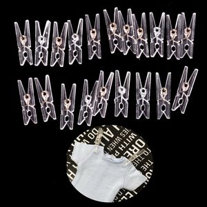 Bag Clips 20pcs 25m small clothing staples for po clips paper crafts decorative mini size plastic 230410