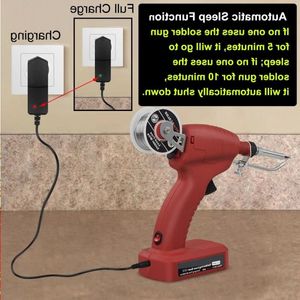 Other Welding Equipment EU/US 80W DC 12V Li-ion Rechargeable Cordless Soldering Iron Automatic Dormant Welding Gun Tool Nrwgj