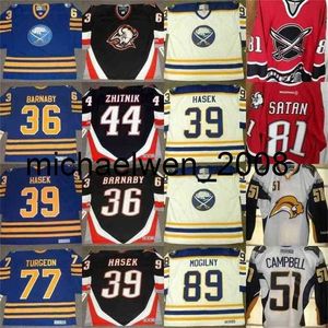 Weng Dominik Hasek Martin Biron Martin Viron Alexei Zhitnik Daniel Briere Pierre Turgeon Alex Mogilny Hockey Jerseys