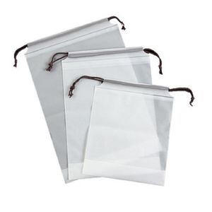 CPE Frosted Plastic Drawstring Bags Bundle Pockets Storage Packing Bag Organizer für Handtücher, Unterwäsche, Socken, Kleidung