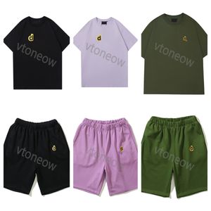 Men's Tracksuits Men's Sportswear Suit Short-sleeved Cropped Trousers Summer Casual Sports Sets Men Loose ClothingMen's