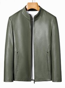 Giacca da uomo con colletto alla coreana autunno e primavera Sezione sottile in pelle Plus Giacca moda in velluto Moto Gioventù #2263