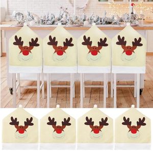 Chair Covers Christmas Elk Cover Decorations For Home Table Dinner Back Decor Year Party Supplies Xmas Navidad 2024