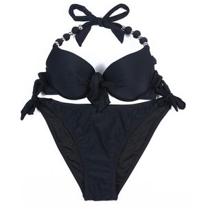 Badkläder EONAR Badkläder Dam Solid brasiliansk Bikini Set Sexig Push Up Baddräkt Baddräkt Dam Beach Wear Plus Size Badkläder XXL 230411