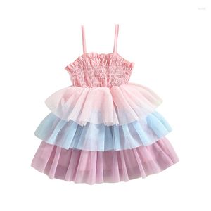 Flicka klänningar flickor klänning mode elegant småbarn barn födelsedag prinsessa 4-7 år tyll tutu klänningar bröllop fest baby's