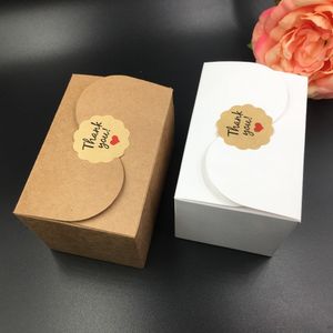 Gift Wrap 30pcslot Natural Kraft Paper Cake Box Party Packing CookieCandyNuts DIY High Quality 90x60x60MM 230411