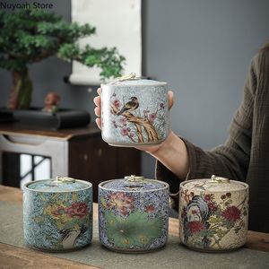 Outra organização de armazenamento doméstico Organização Chinesa TEA POT CERAMICA JAR SELED HOMAREIRA CAIXA RETRO CAIXA PROVA DA SALA DE LIVRA DO SALA DE ESTAÇÃO 230411