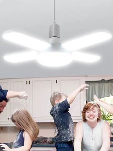 Pendant Lamps Ceiling Chandelier Fan Shaped Lamp Folding Garage Light Led Energy-Saving Home Decorations Lustre Lampara