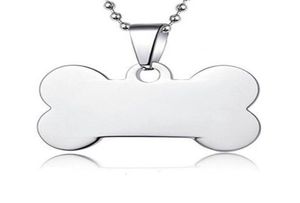 100pcslot Stainless Steel Bone Pet Dog ID Tags Blank Pet Name Tags for Large Dogs31837374065665