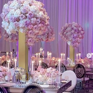 10pcs) 50 do 110 cm wysokości) Wedding Centerpieces Stack Flower Stand Gold Tall Flower Stojak na stół