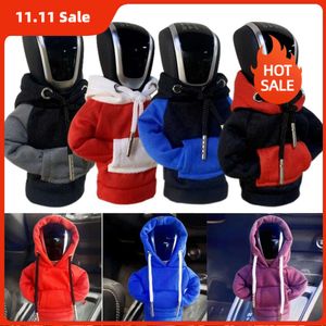 New Hoodie Car Gear Shift Cover Fashion Gearshift Hoodie Car Gear Shift Knob Cover Manual Handle Gear Sweatshirt Change Lever Cover