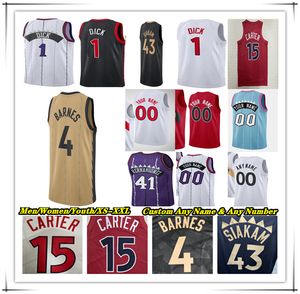 Maglie stampate Toronto City Basketball Gradey Dick Pascal Siakam Gary Trent Jr O.G. Anunodi Scottie Barnes Jakob Poeltl Precious Achiuwa Tracy McGrady Vince Carter