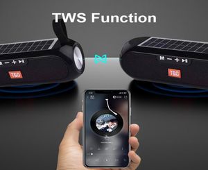 TG182 Solar Power Bluetooth Speaker Portable Column Wireless Stereo Music Bank Boombox TWS 50 Outdoor Support TFUSBAUX4009038