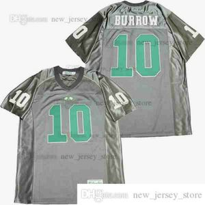 DIY Design film retro Joe Burrow #10 Ateny HS Jersey Custom zszyte koszulki piłkarskie uniwersyteckie