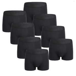 Underpants 8pcs/set black boxer Roupa Men Bambu Bamboo Borda de calcinha masculina de homens