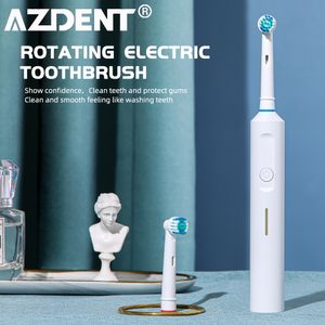 Spazzolino da denti AZDENT Sonic Electric Toothbrush 3 Mode Caricabatterie USB superiore Spazzolino da denti pulito con custodia da viaggio 4 testine di ricambio per adulti 230411