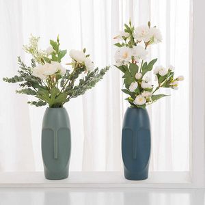 Wazony twarz Abstrakcyjna dekoracja wazonu kwiatowego domowy wazon imitacja wazonu ceramiczna dekoracja garnka kwiatowa