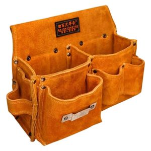 Tool Bag Retro Pouch Hardware Organizer Multipurpose Artificial Leather Portable Tool Bag Holder Waist Pack for Pliers Wrench Woodworking 230410