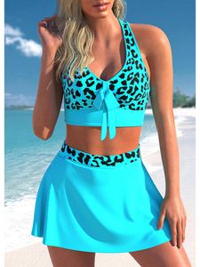 Women's Swimwear Sexy Two Piece Swimsuit Tankini Women Monokini Summer Loose Swim Skirt Ladies High Waist Bathing Suit 230411