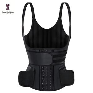 Waist Tummy Shaper Custom Big Size Sheath Corset And Bustier Fajas Colombians Body Shapers Latex Vest With Waist Trainer Belts 230411