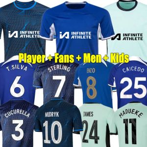 Mudryk 23 24 Enzo CFC Nkunku Soccer Jerseys Player Collection Gallagher Sterling Home Usifor
