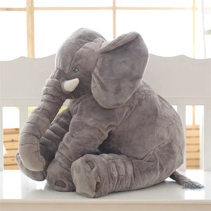 Bonecas de pelúcia desenho animado grande tamanho de elefante de elefante para crianças dormindo de costas de almofada de travesseiro de animais de boneca animal boneca de boneca para crianças 230410