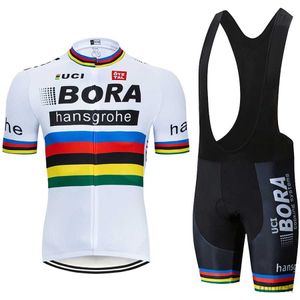 사이클링 저지 세트 Bycicle 사이클링 의류 여름 의류 2023 UCI BORA 전문 셔츠 팀 저지 반바지 남자 도로 자전거 유니폼 프로 스포츠 세트 3M411