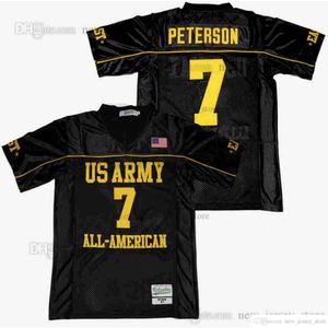 DIY Design film retro Patrick Peterson #7 All American Jersey Custom zszyte koszulki piłkarskie uniwersyteckie