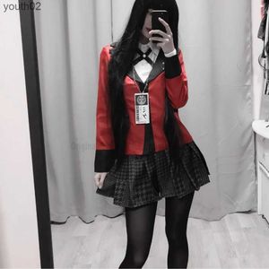 Anime Costumes Anime Yumeko Jabami Cosplay Comes Japanese High School Uniform Halloween Party Cosplay Comes For men Women Girls ZLN231111