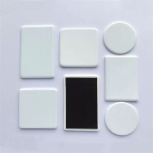 Magneti per frigorifero in ceramica a sublimazione Adesivi per magneti per frigorifero a trasferimento di calore in bianco a forma di cuoreJ0411