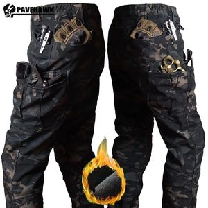 Erkekler Pantolon Taktik Pantolon Erkekler X7 Yumuşak Kabuk Polar Rüzgar Geçirmez Su Geçirmez Kamo Savaş Pantolonlar S-4XL Büyük Cep Aşınma Dayanıklı Trekking Pants 231110