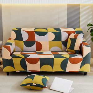 Chair Covers Colorful Sofa Cover For Living Room 1/2/3/4 Seater Elastic Cushion L Sectional Stretch Slipcover Home Decor Fundas