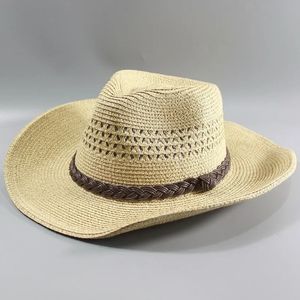 Szerokie czapki brzegowe wiadra najwyższej jakości straw hat hat na plażę składana czapka duży kości mężczyzn plus rozmiar Fedora 58 cm 60cm 62 cm 231110