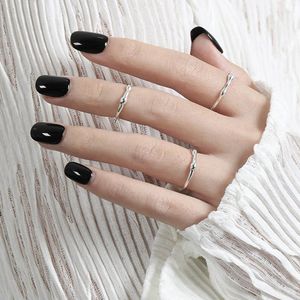 Klusterringar Verkliga oregelbundna minimalistiska S990 Sterling Silver för kvinnor Fina smycken Elegant Woman's Ring Finger Accessories