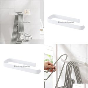 Hooks Rails Creative Household Supplies Iron Hanger Clip Storage Rack Mtipurpose Punch Wall Organizing Drop Delivery Home Garden H Dhsev