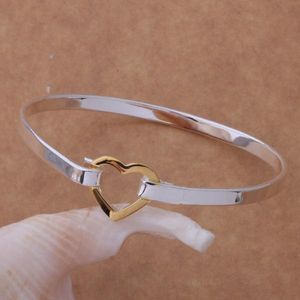 Bangle SZ-AB024 Silver Color Gift Women Lady Nice High Quality Fashion Jewelry Heart Shackle /aezaiwga BreakilaBangle