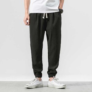 Men's Pants Chinese Style Harem Jogger Pants Men Cotton Linen Sweatpants Trousers Men Casual Lightweight Spring Summer Men Joggers W0414