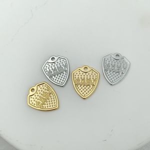 Charms CABJ RD Minimalista Tendenza Scudo Temperamento di vendita Neutro Gioielli Regalo Commercio all'ingrosso 316L Fai da te Fatto a mano