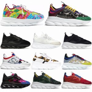 platform chain reaction Black Multi White Brown Orange Red Cherry Animalier mens womens Casual Shoes Blue Purple Round Toe