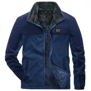 Giacche da caccia 9XL Plus Size Giacca in pile da uomo Autunno Inverno Velluto Caldo Cappotto antivento Fodera Maglione Sport all'aria aperta Escursionismo