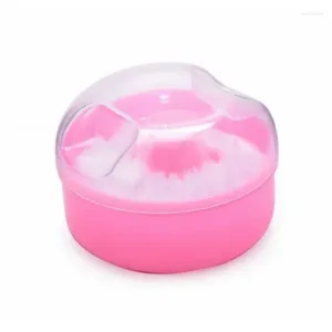 Storage Bottles High Quality Baby Soft Face Body Cosmetic Powder Puff Talcum Sponge Box Case ContainerWholesale